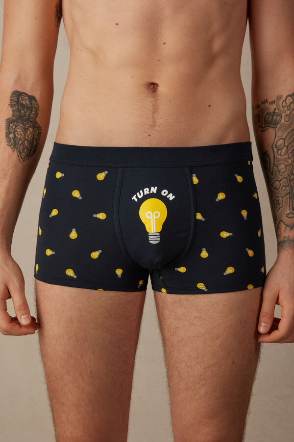 Intimssimi Light Bulb Boxers in Stretch Supima® Cotton Azules | MPEFT99259