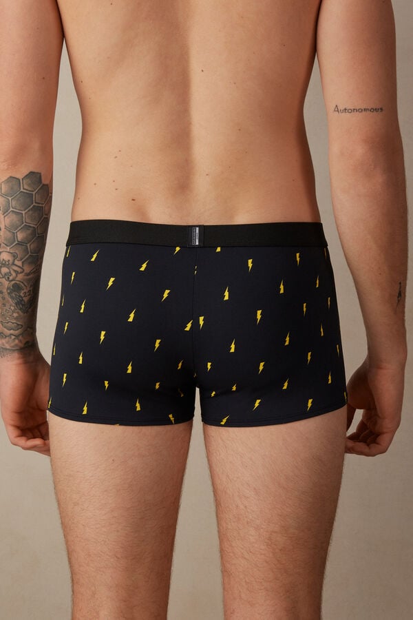 Intimssimi Lightning Bolt Boxers in Microfiber Negras | PEZDE98705