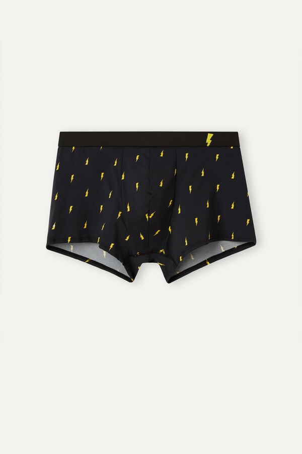 Intimssimi Lightning Bolt Boxers in Microfiber Negras | PEZDE98705