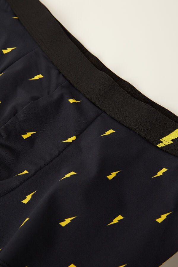 Intimssimi Lightning Bolt Boxers in Microfiber Negras | PEZDE98705