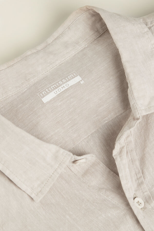 Intimssimi Linen and Cotton Shirt Natural | BPESO11098