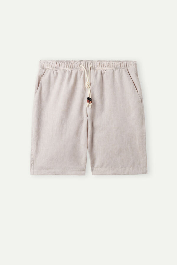 Intimssimi Linen and Cotton Shorts Natural | PEZPD96742