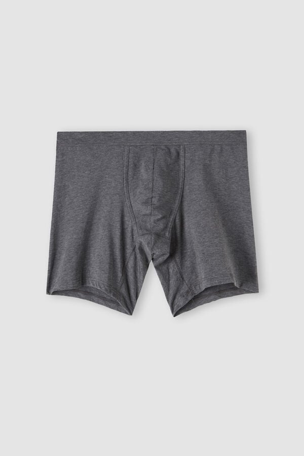 Intimssimi Long Boxers in Stretch Supima® Cotton Gris Oscuro | PPEER25336