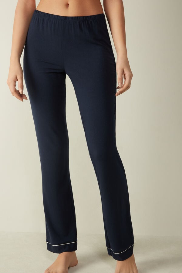 Intimssimi Long Micromodal Trousers Azules | EPEHC24181