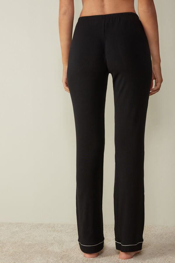 Intimssimi Long Micromodal Trousers Negras | DPEKV64887