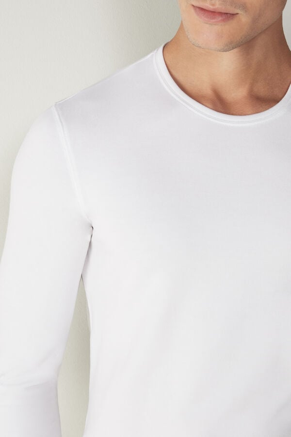 Intimssimi Long-Sleeve Modal-Cashmere Top Blancas | PEEAH10329