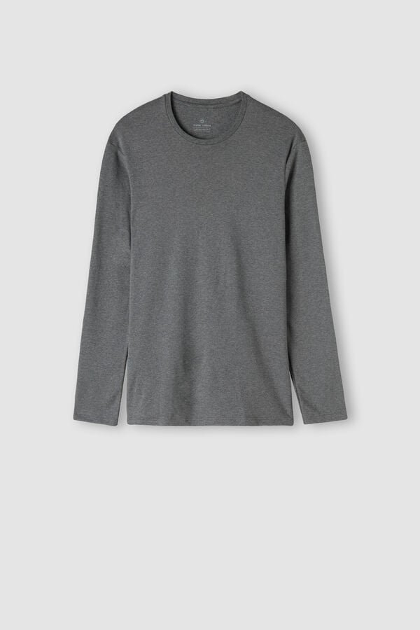 Intimssimi Long Sleeve Top in Warm Cotton Gris Oscuro | DPEVO17702