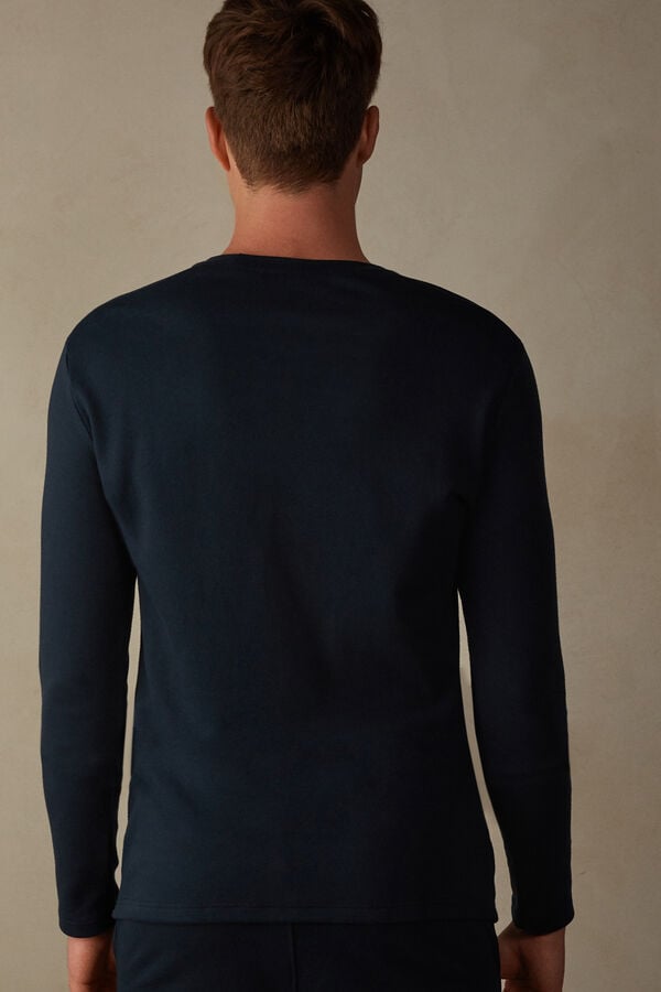 Intimssimi Long Sleeve Top in Warm Cotton Azules | UPEND78540