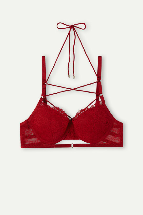 Intimssimi Loosen Heartstrings Sofia Balconette Bra Rojas | QPEWA93297