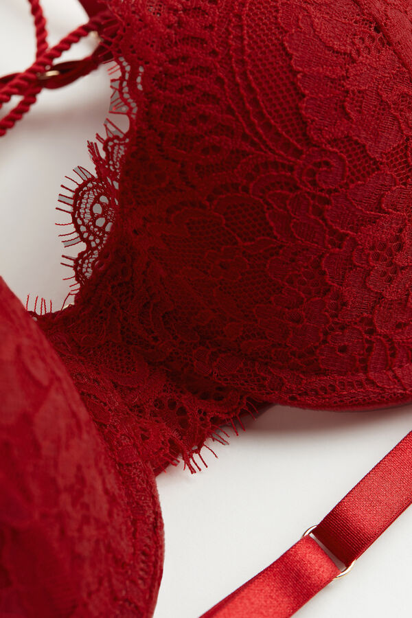 Intimssimi Loosen Heartstrings Sofia Balconette Bra Rojas | QPEWA93297