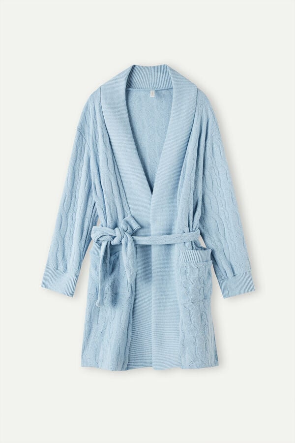 Intimssimi Lost in Fields Braided Robe Azules Claro | PEJKU74650