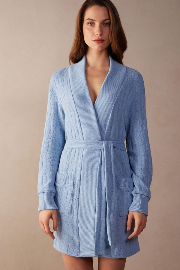 Intimssimi Lost in Fields Braided Robe Azules Claro | PEJKU74650