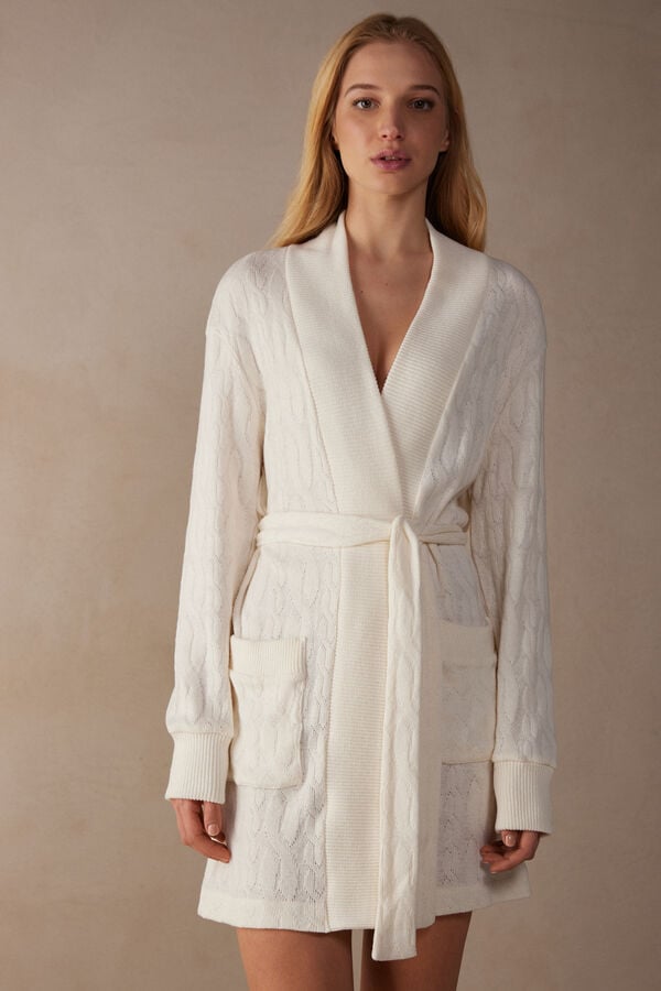 Intimssimi Lost in Fields Braided Robe Blancas | SPENY53840