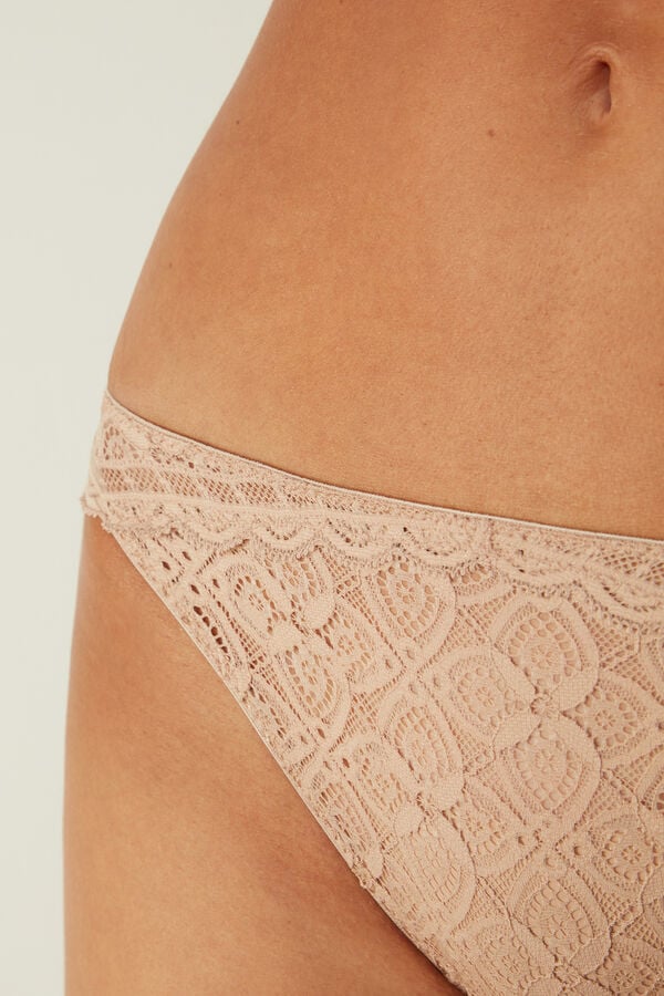 Intimssimi Low Rise Lace Panties Natural | FPEHY11160