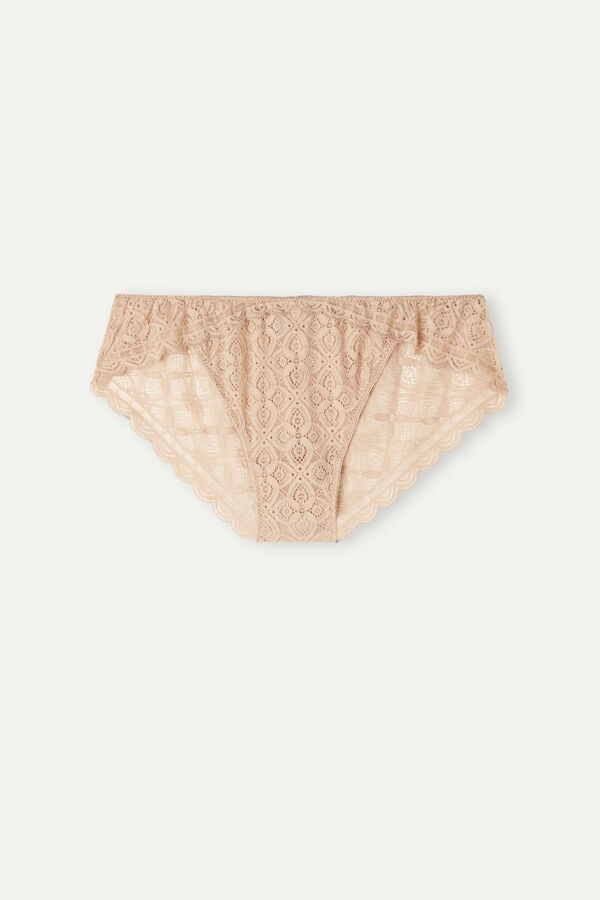 Intimssimi Low Rise Lace Panties Natural | FPEHY11160