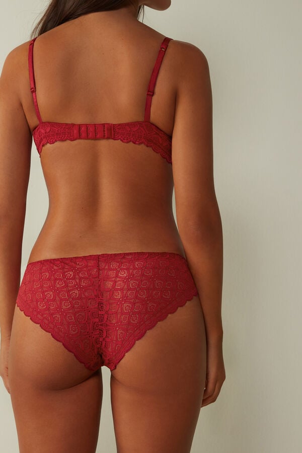 Intimssimi Low Rise Lace Panties Rojas | PECVG79656