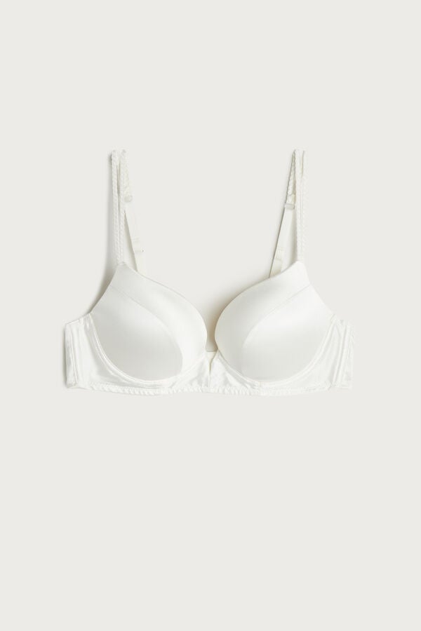 Intimssimi Mia Silk Super Push-Up Bra Blancas | EPEVG83629