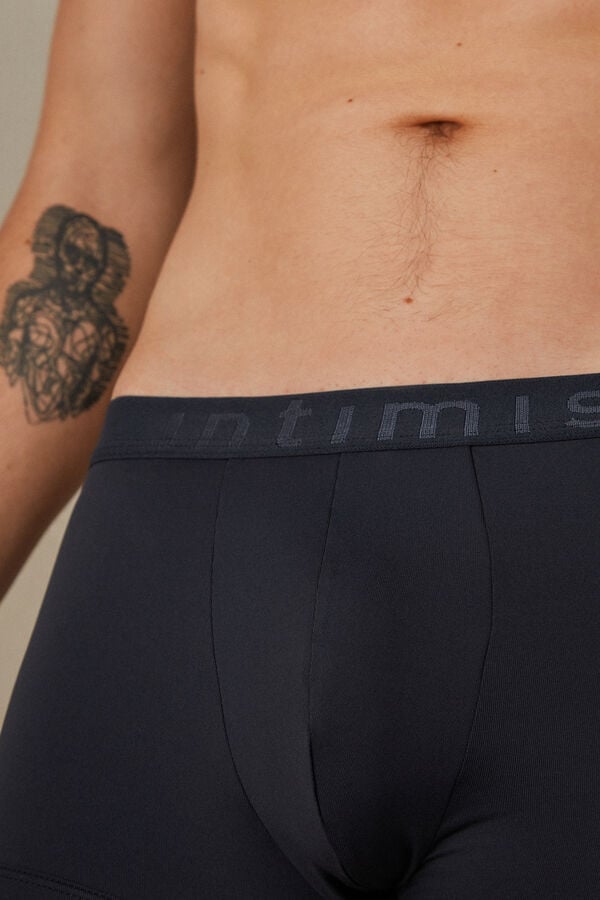 Intimssimi Microfiber Logo Boxer Shorts Azules | GPEUC42787