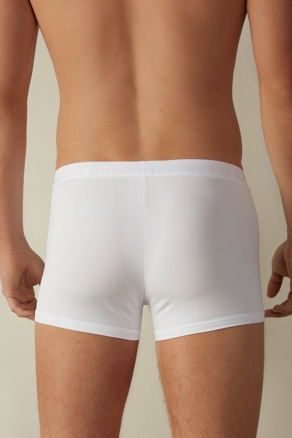 Intimssimi Microfiber Logo Boxer Shorts Blancas | PENEJ30098