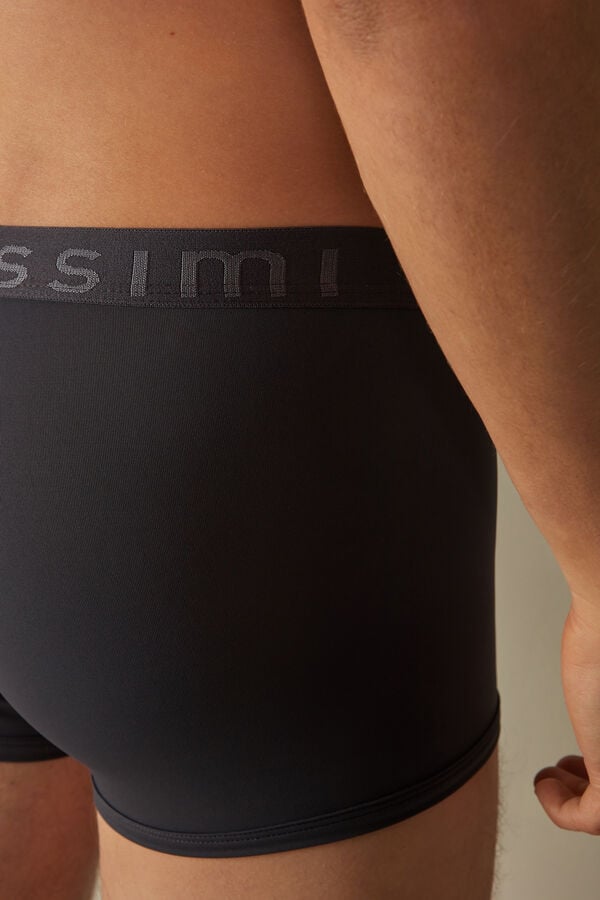 Intimssimi Microfiber Logo Boxer Shorts Gris | ZPEMJ34278