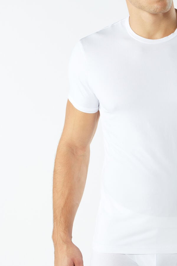 Intimssimi Microfiber T-shirt Blancas | XPEBH47370