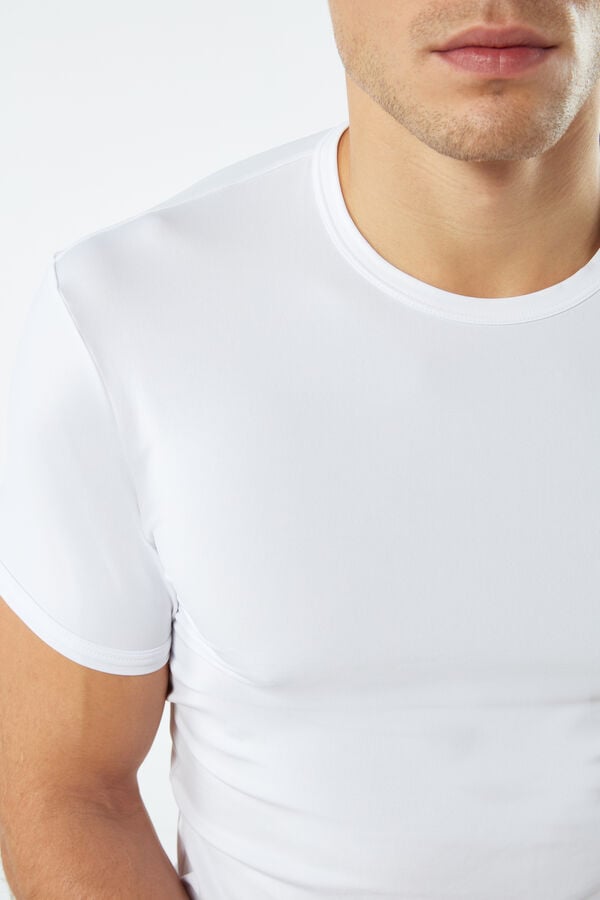 Intimssimi Microfiber T-shirt Blancas | YPEGT64009