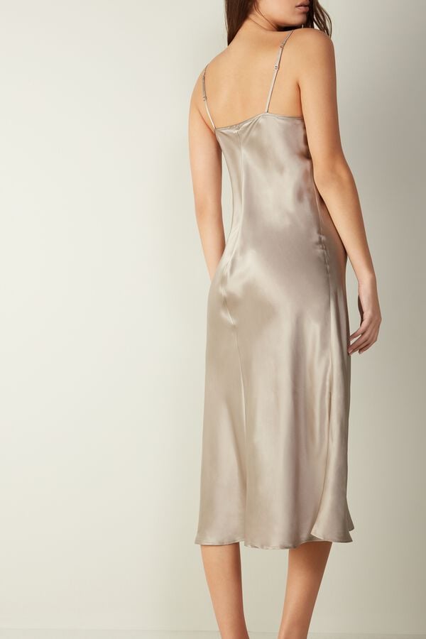 Intimssimi Midi-Length Slip in Silk Natural | PEICD96031