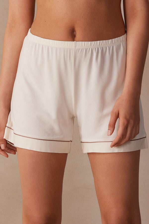 Intimssimi Modal Shorts with Contrast Trim Natural | BPESD19199