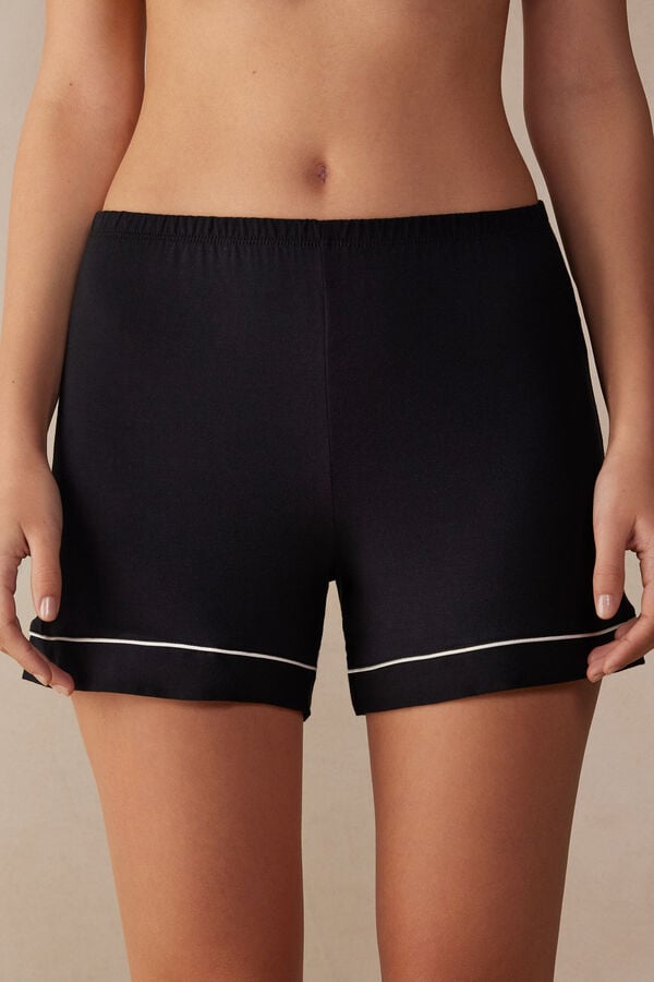 Intimssimi Modal Shorts with Contrast Trim Negras | BPESO98673