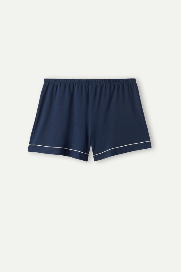 Intimssimi Modal Shorts with Contrast Trim Azules | PEICD34398