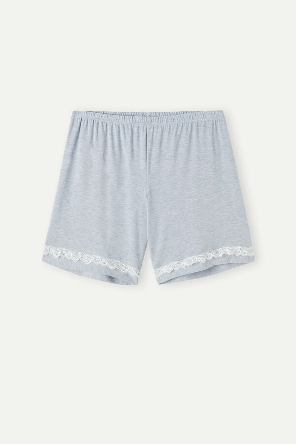 Intimssimi Modal Shorts with Lace Details Azules Claro | FPEHY62365