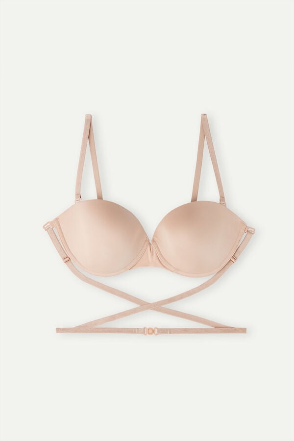 Intimssimi Multi-functional Anna Balconette Bra in Ultralight Microfiber Natural | QPEWA25421