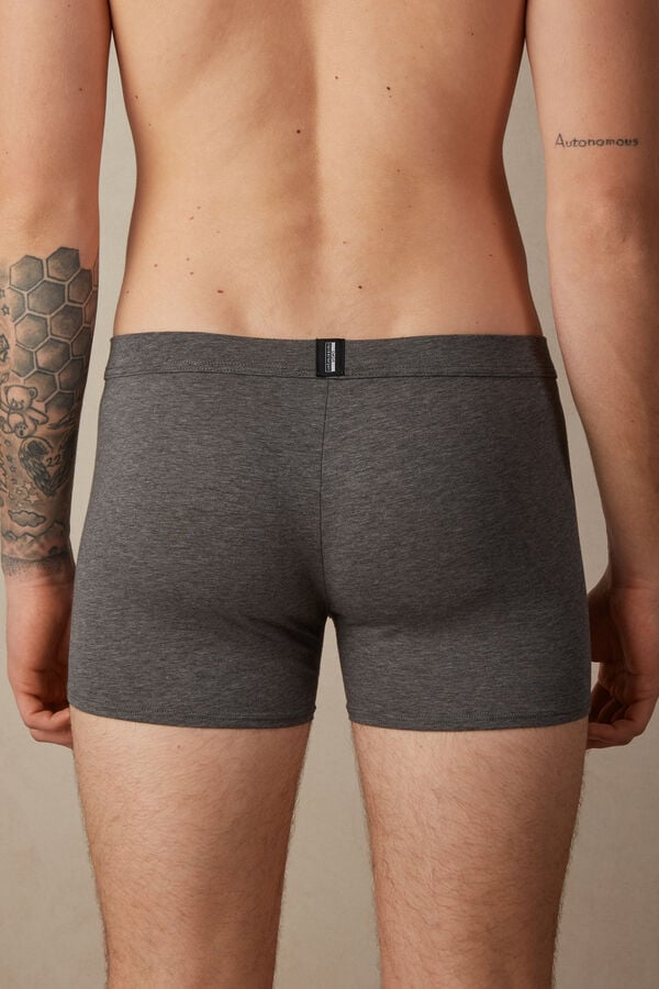 Intimssimi Natural Fresh Supima® Cotton Boxers Gris Oscuro | FPEHY51376