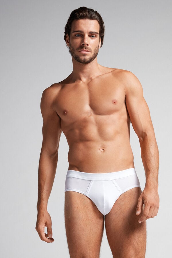 Intimssimi Natural Fresh Supima® Cotton Briefs Blancas | GPEEC38248