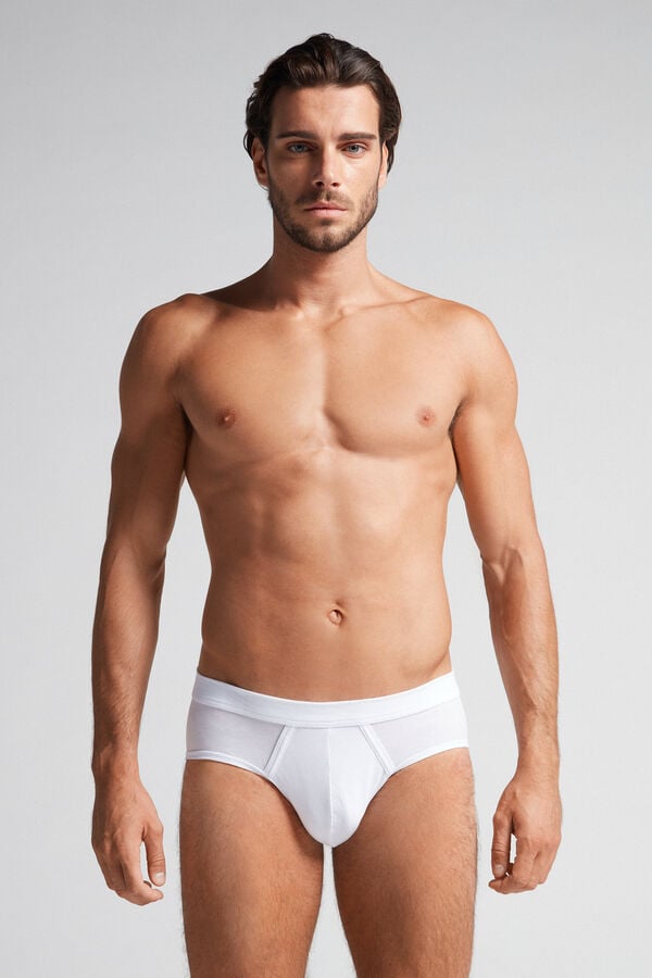 Intimssimi Natural Fresh Supima® Cotton Briefs Blancas | GPEEC38248