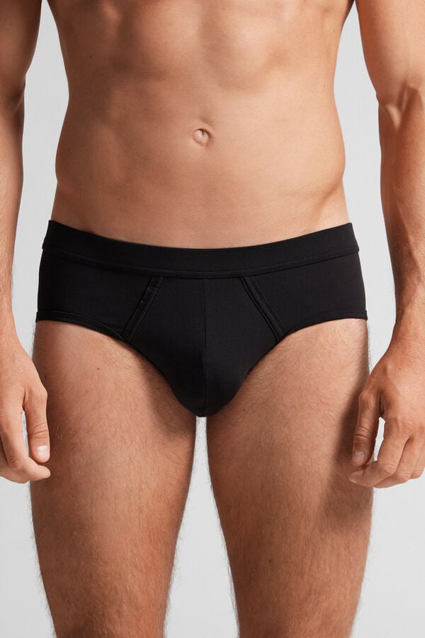 Intimssimi Natural Fresh Supima® Cotton Briefs Negras | LPESX23871