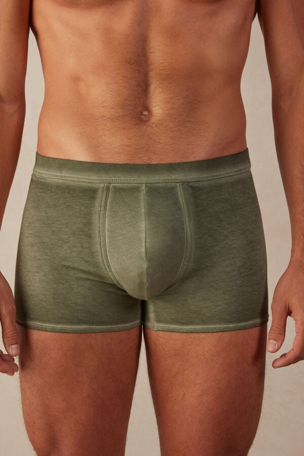 Intimssimi Natural Fresh Supima® Cotton Boxers Verde | PECVG49533