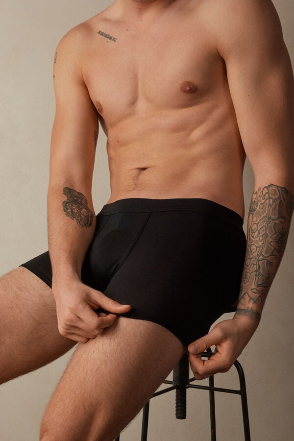 Intimssimi Natural Fresh Supima® Cotton Boxers Negras | PEJZR66998