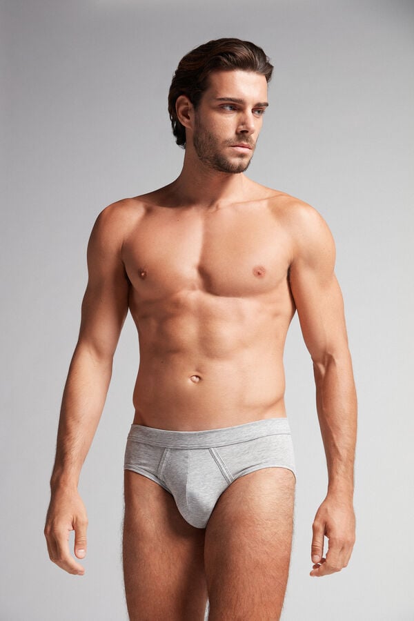 Intimssimi Natural Fresh Supima® Cotton Briefs Gris | PEXMI15342