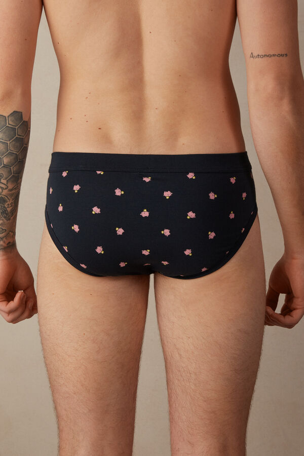 Intimssimi Piggy Bank Briefs in Stretch Supima® Cotton Azules | ZPEMJ47496