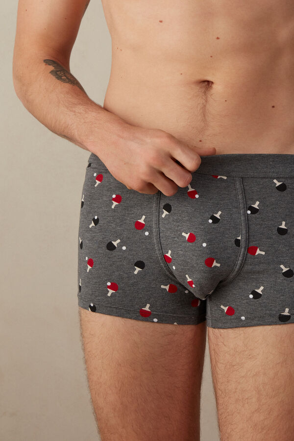 Intimssimi Ping Pong Boxers in Stretch Supima® Cotton Gris | APEDF13250