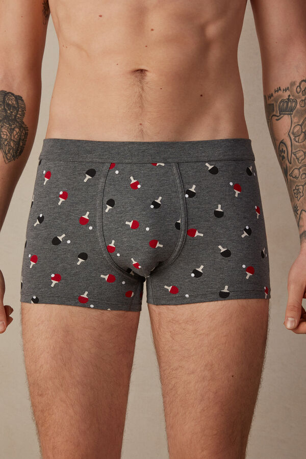 Intimssimi Ping Pong Boxers in Stretch Supima® Cotton Gris | APEDF13250