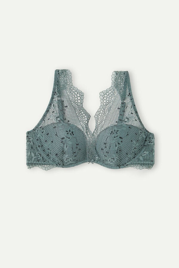 Intimssimi Prairie Bouquet Giorgia Balconette Bra Verde | QPEUV14621