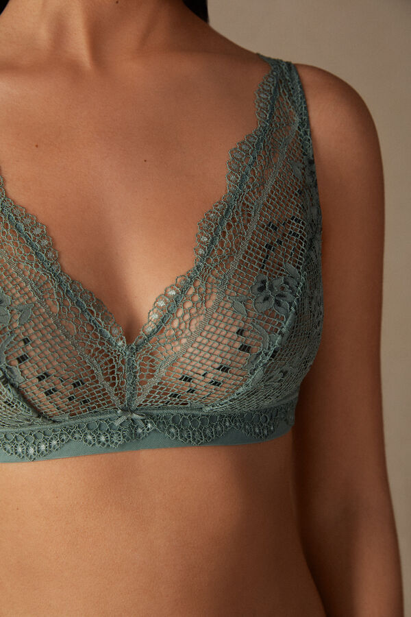 Intimssimi Prairie Bouquet Lara Triangle Bra Verde | APEWC73494