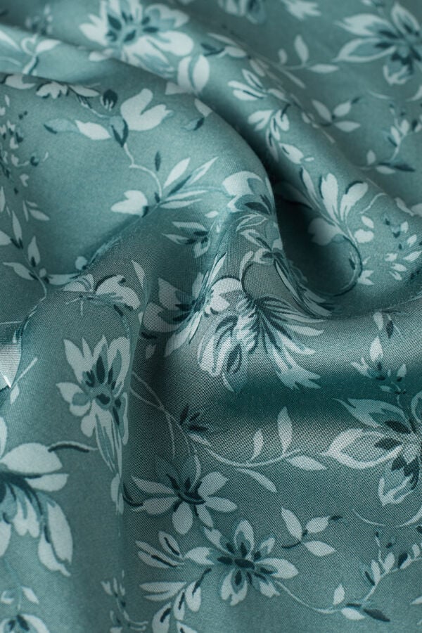 Intimssimi Prairie Bouquet Satin Viscose Top Verde | PECIF39468