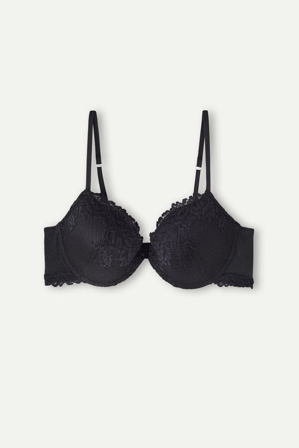 Intimssimi Pretty Flowers Bellissima Push-up Bra Negras | APEWC97176