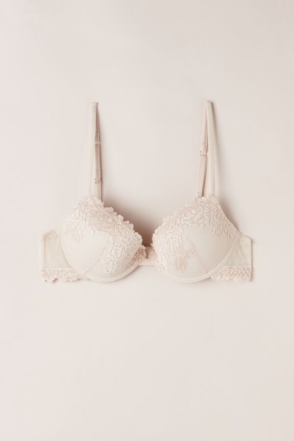 Intimssimi Pretty Flowers Bellissima Push-up Bra Natural | PECIF62657