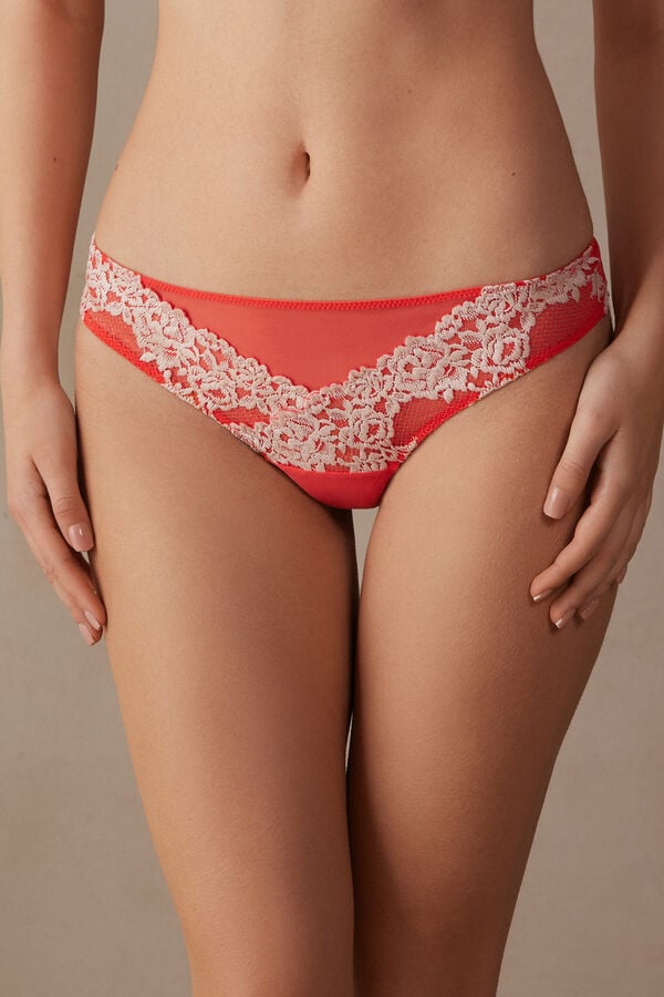 Intimssimi Pretty Flowers Brazilian Blancas | BPESD27993