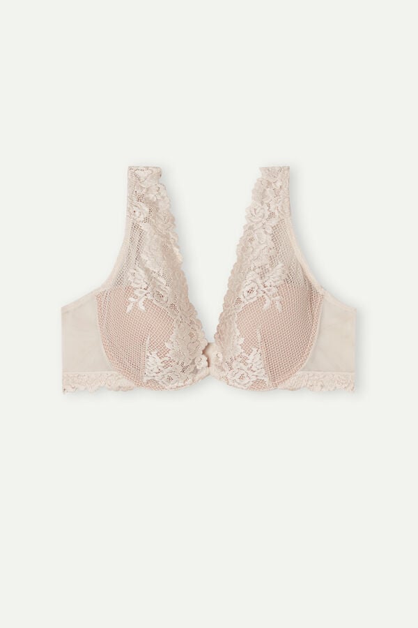 Intimssimi Pretty Flowers Elena Balconette Bra Natural | LPESX42881