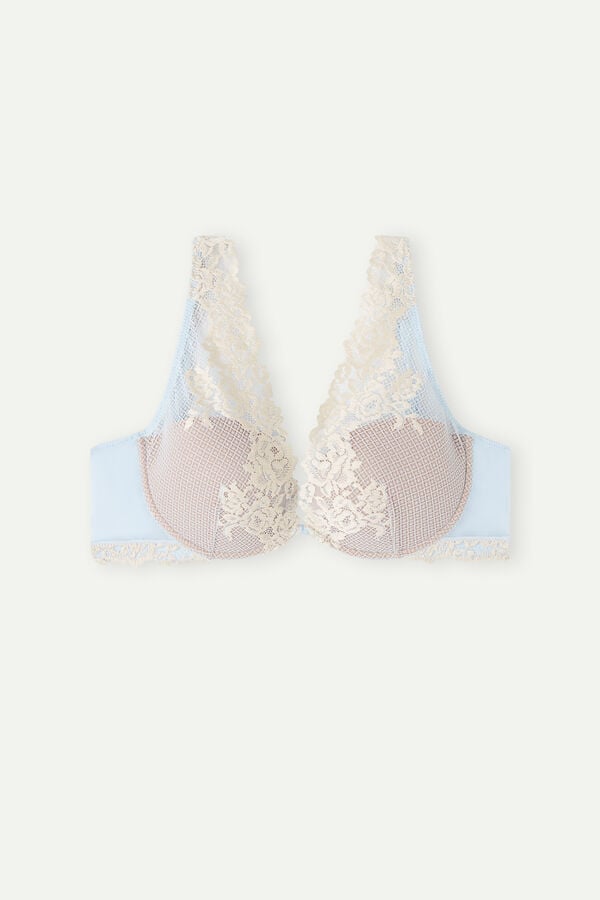 Intimssimi Pretty Flowers Elena Balconette Bra Azules Claro | PEJKU39116